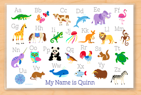Animal Alphabet Personalized Placemat