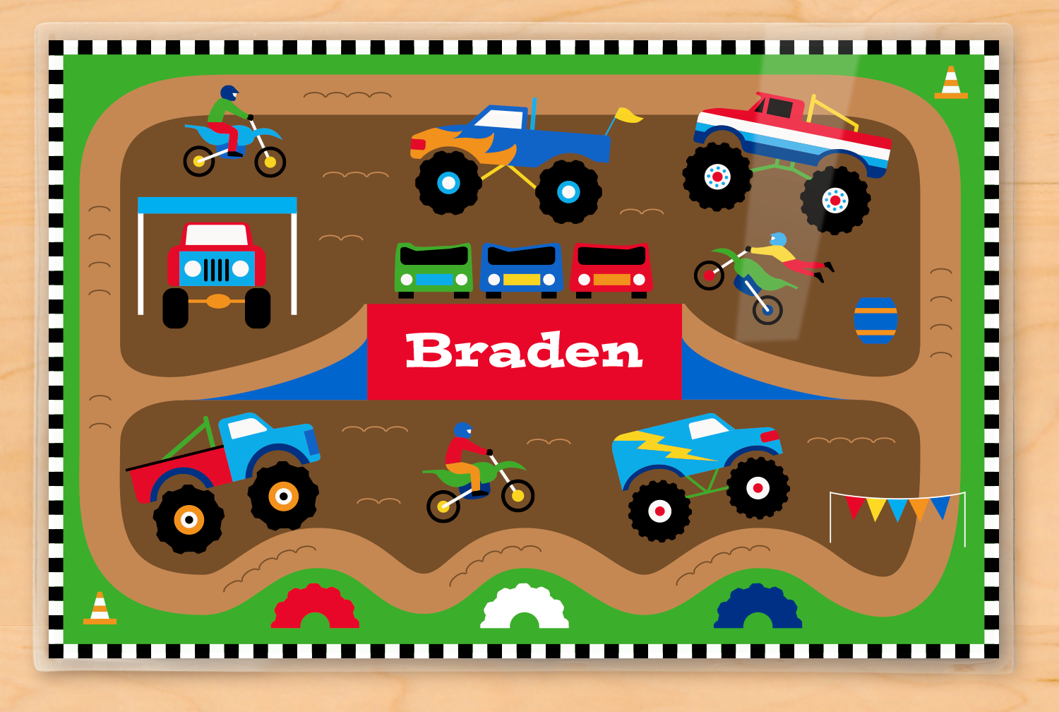 Monster Trucks Placemat – placemats4kids for Free Printable Monster Truck Reward Chart
